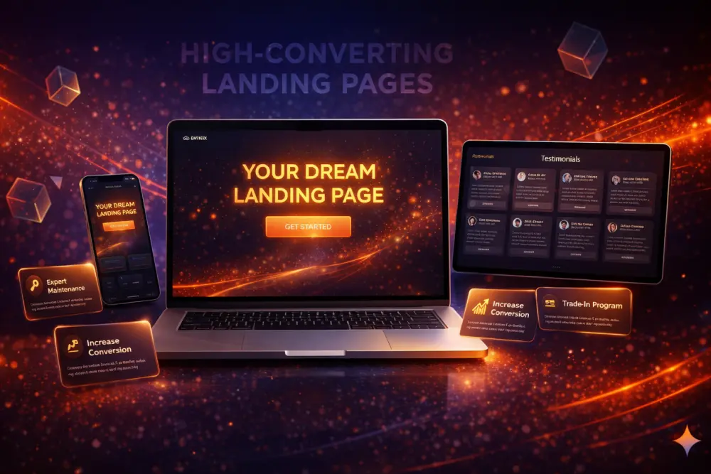 تصميم web landing page احترافية عصرية