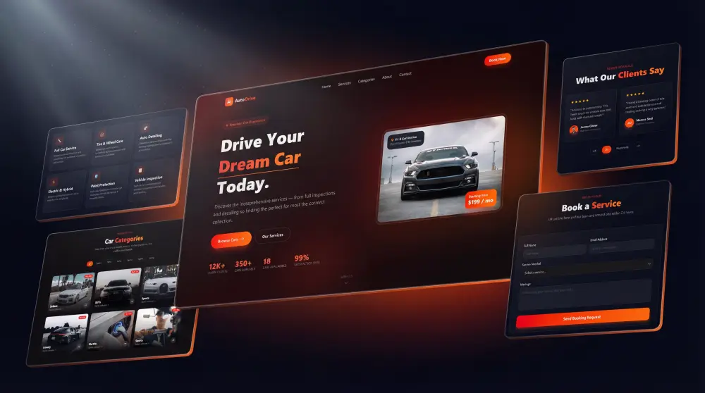 تصميم web landing page احترافية عصرية