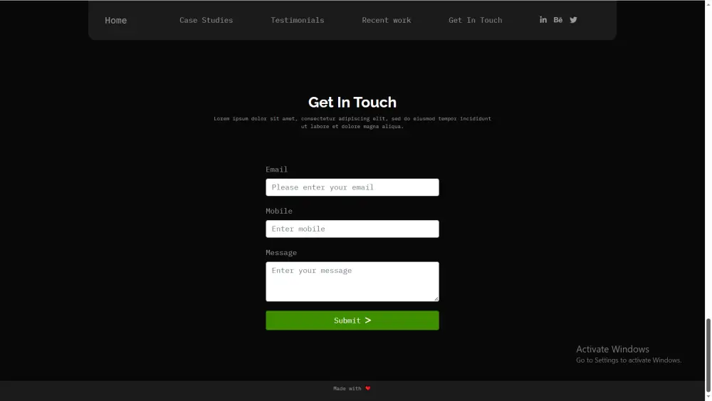 تصميم بورتفوليو شخصي احترافي متجاوب لجميع الأجهزة