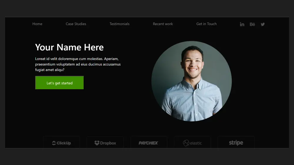 موقع شخصى لسهوله عرض الأعمال والتواصل مع العملاء