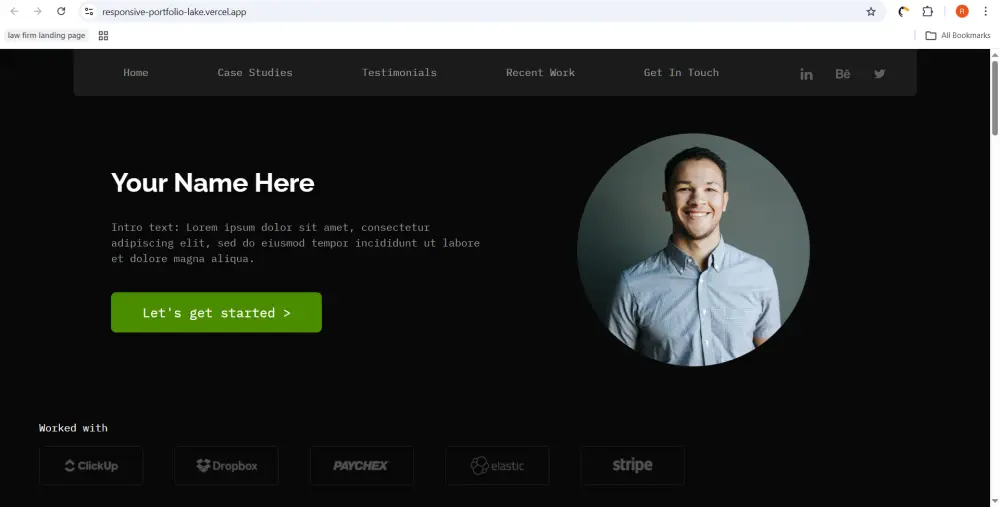 تصميم صفحة هبوط متجاوبة باستخدام HTML، CSS وBootstrap مع استضافة