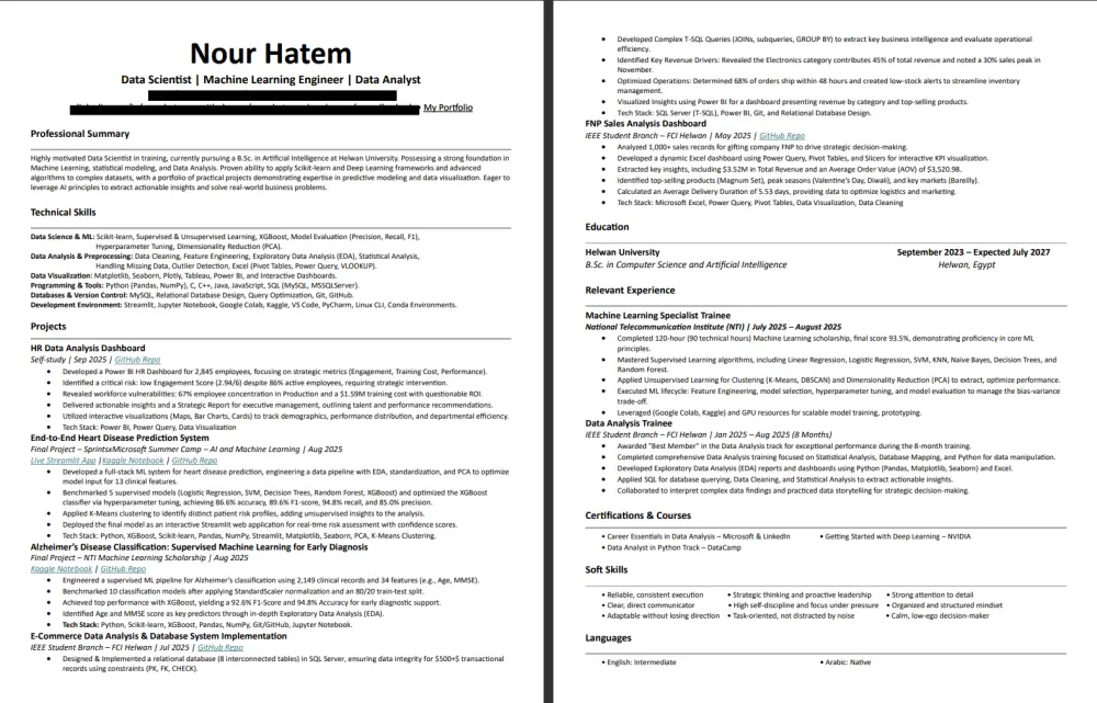 كتابة وتصميم CV احترافي متوافق مع ATS