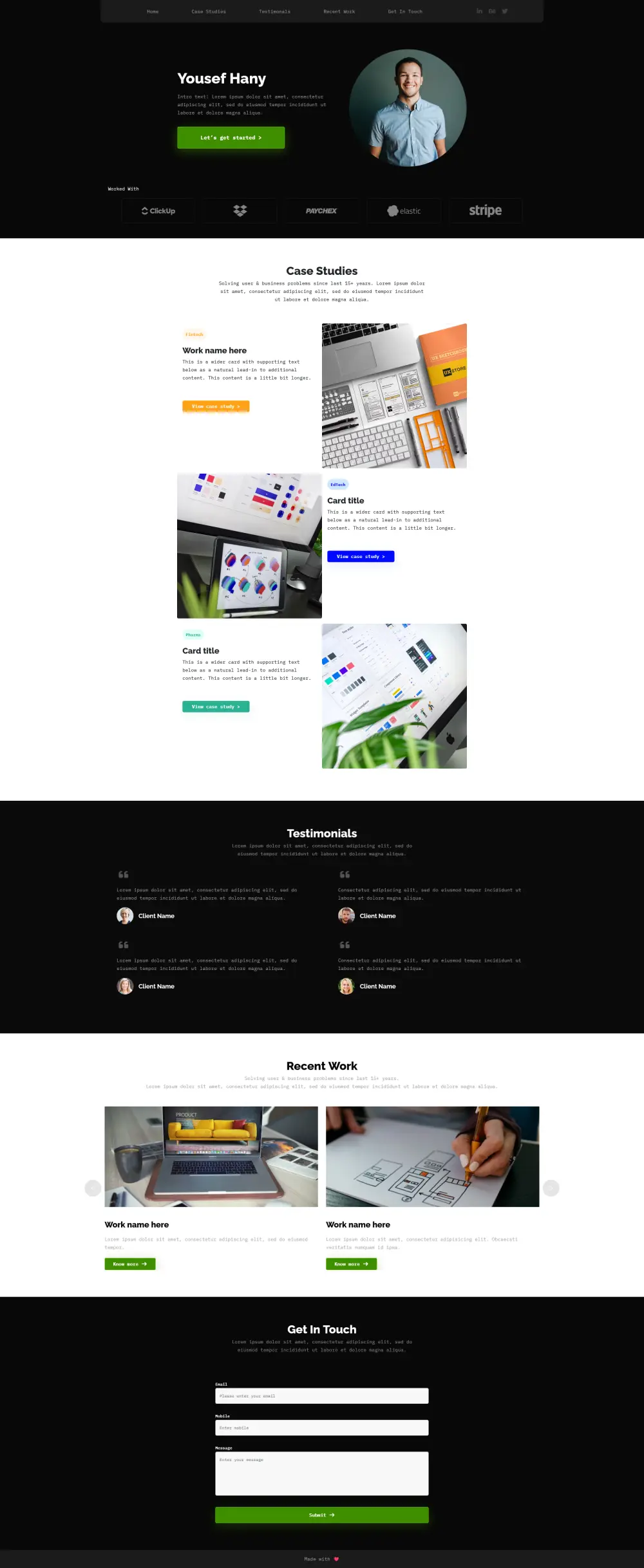 تصميم صفحة هبوط متكامله | Landing Page