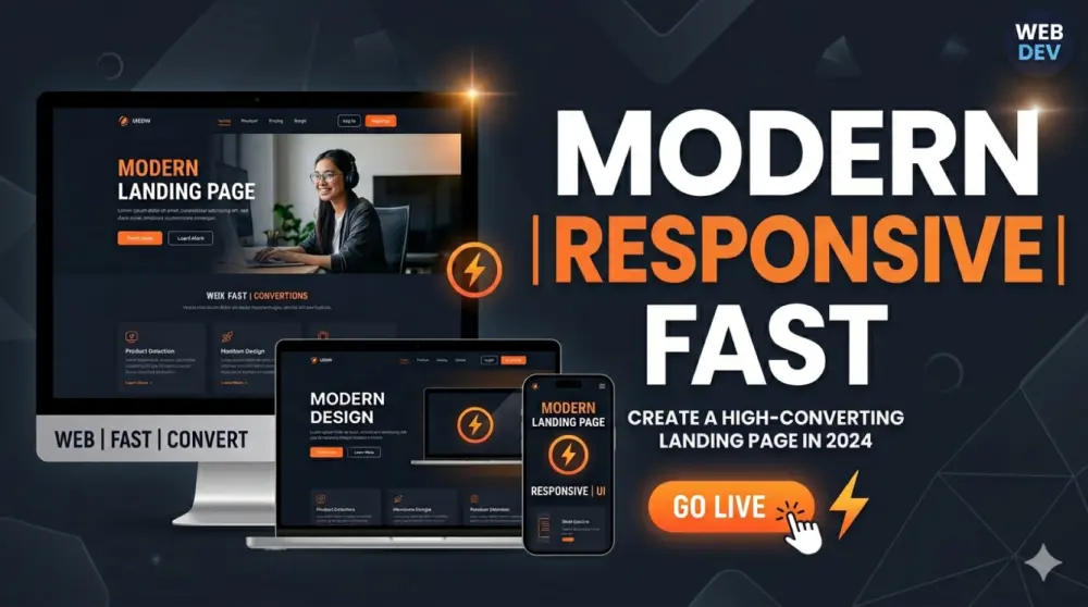 تصميم صفحة هبوط احترافية و متجاوبة