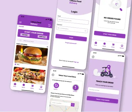 تصميم واجهة بسيطة وعصرية لتطبيق توصيل الطعام