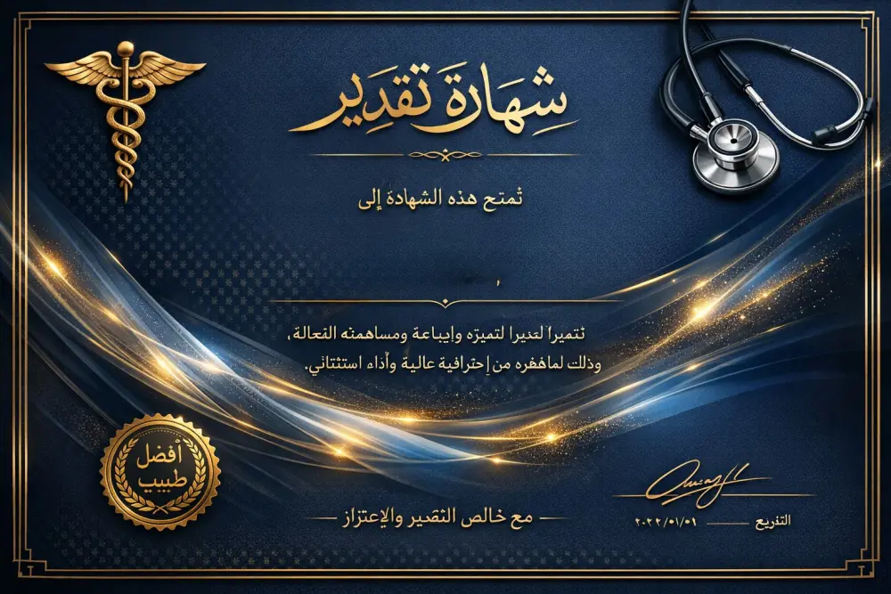 تصميم شهادات تقدير احترافية (مودرن وكلاسيك) بجودة عالية للطباعة