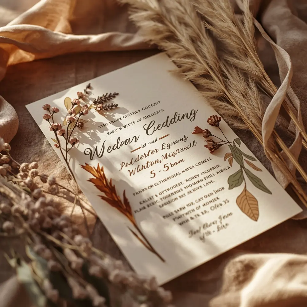 أصمم لك دعوة زفاف أنيقة وجذابة حسب ذوقك