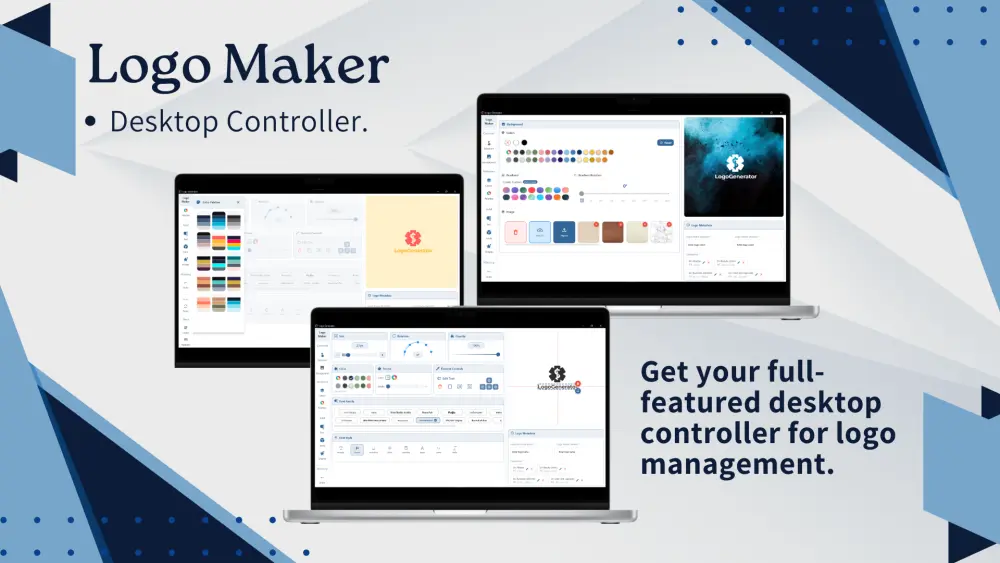 نظام إنشاء الشعارات كامل | تطبيق Flutter للموبايل + Desktop + Backend بسعر 500$