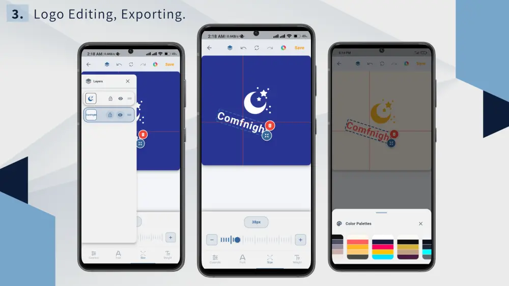 نظام إنشاء الشعارات كامل | تطبيق Flutter للموبايل + Desktop + Backend بسعر 500$