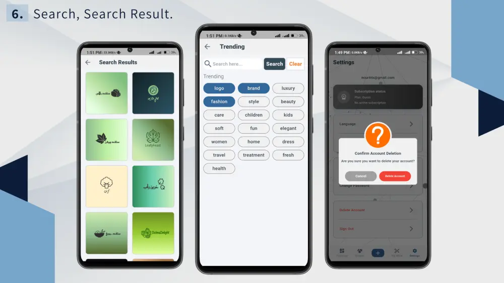 نظام إنشاء الشعارات كامل | تطبيق Flutter للموبايل + Desktop + Backend بسعر 500$