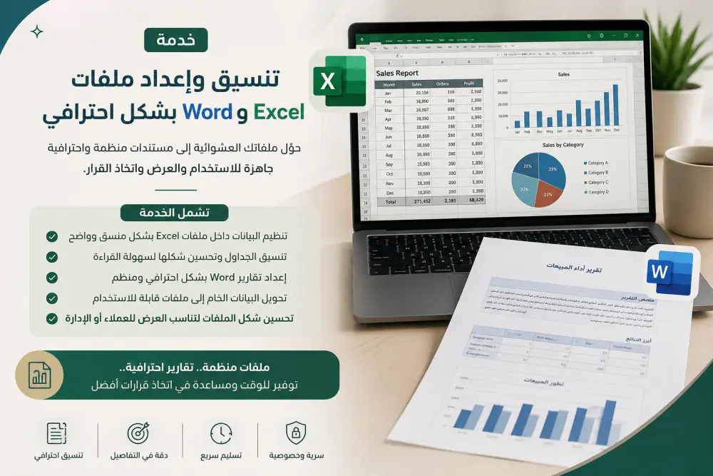 تنسيق وإعداد ملفات Word وExcel بشكل احترافي