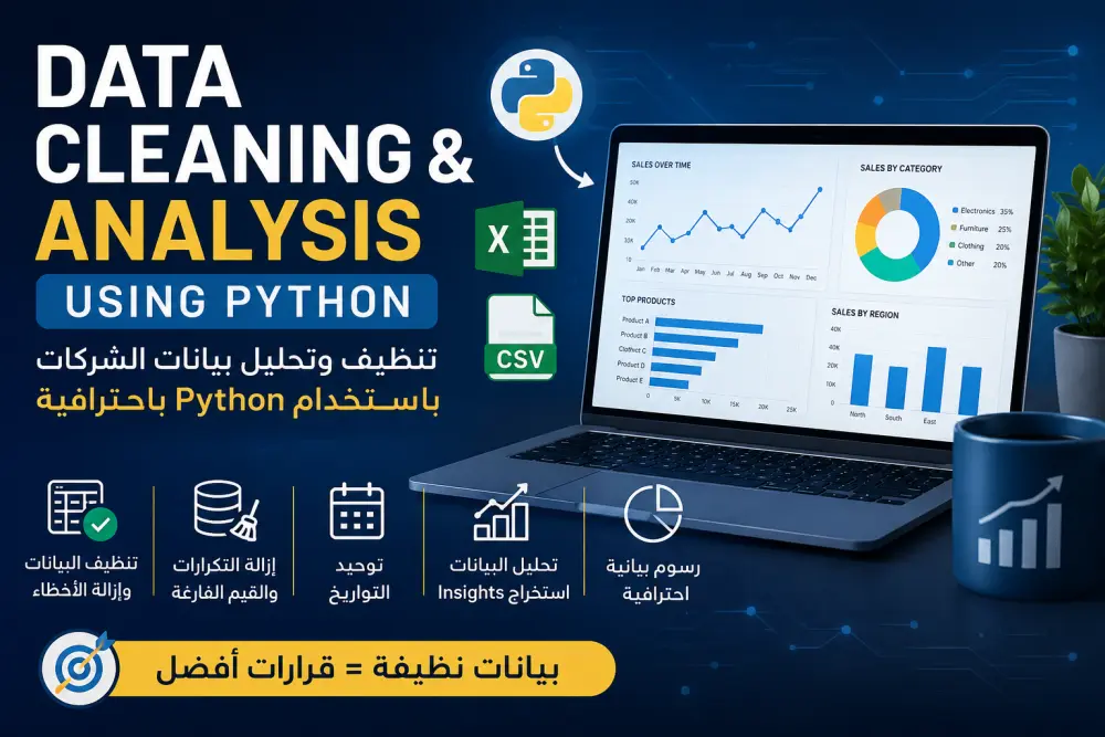 سأنظف وأحلل بيانات Excel وCSV باستخدام Python باحترافية
