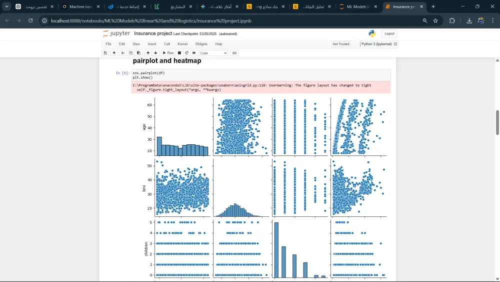 "بناء نماذج Machine Learning احترافية مع تقرير كامل"