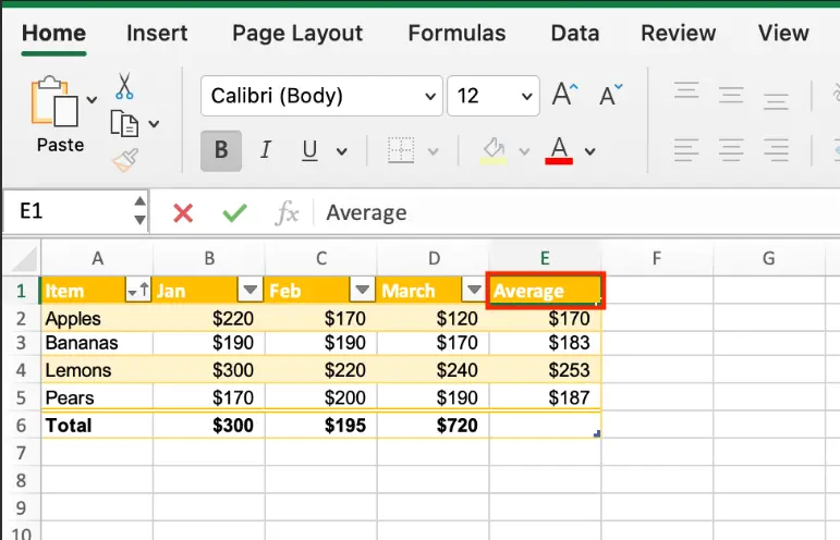 تصميم وتنسيق جداول Excel باحتراف مع استخدام المعادلات