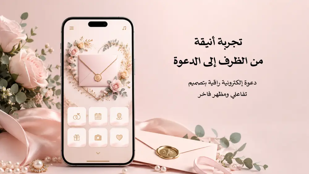 بطاقة دعوة إلكترونية تفاعلية للأفراح والمناسبات
