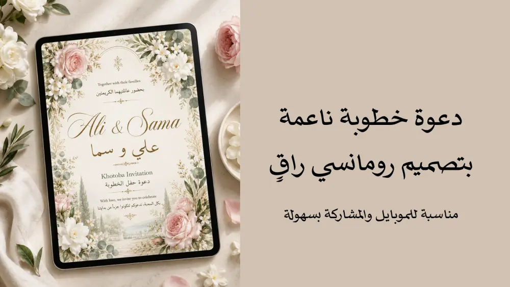 بطاقة دعوة إلكترونية تفاعلية للأفراح والمناسبات