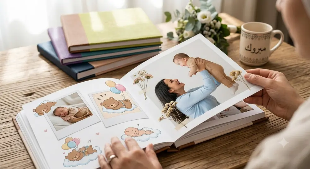 تصميم ألبوم صور ومجلة ذكريات رقمية مخصصة للمناسبات