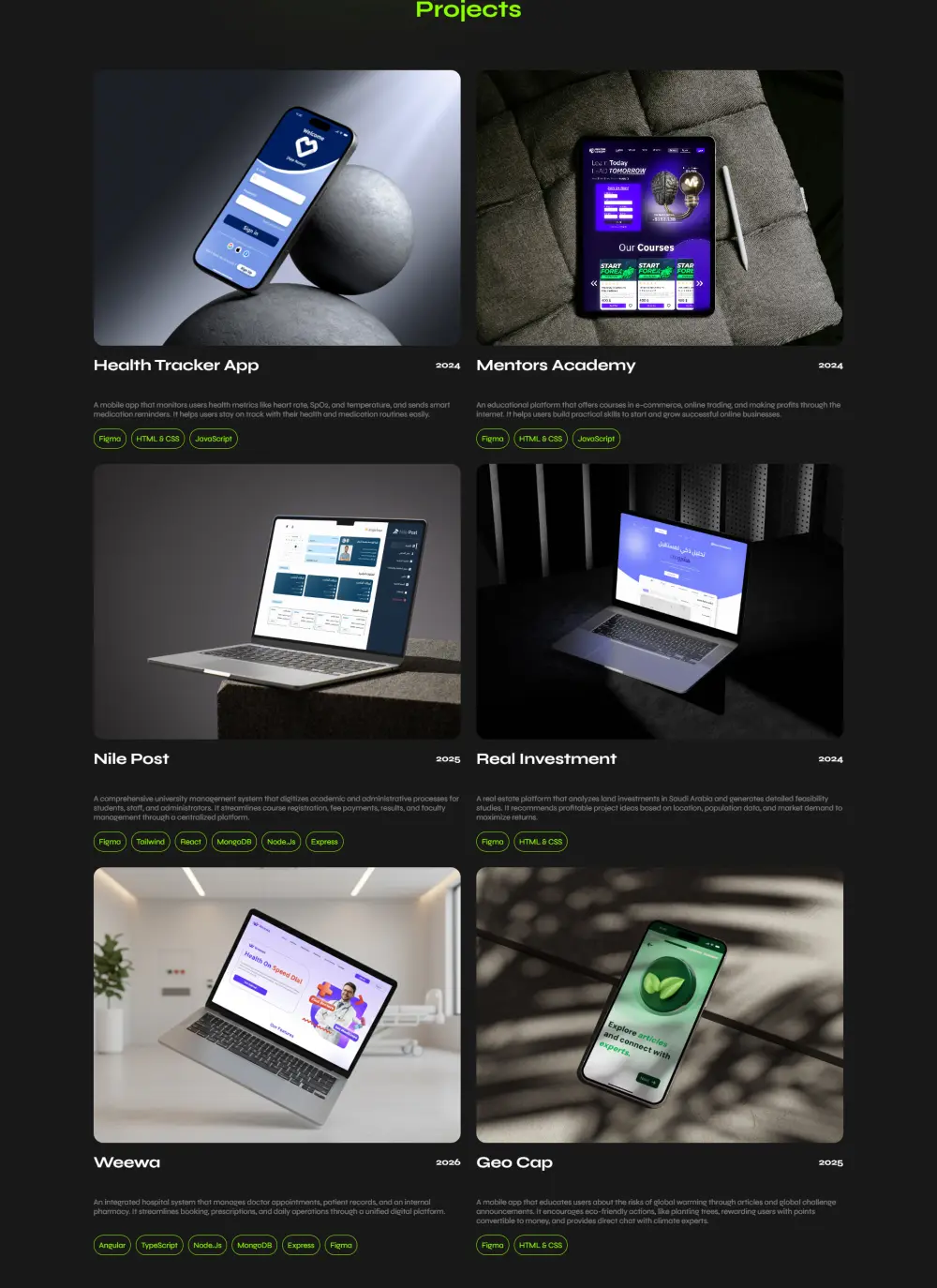 تطوير موقع Portfolio عصري وسريع الأداء لعرض الأعمال والخبرات