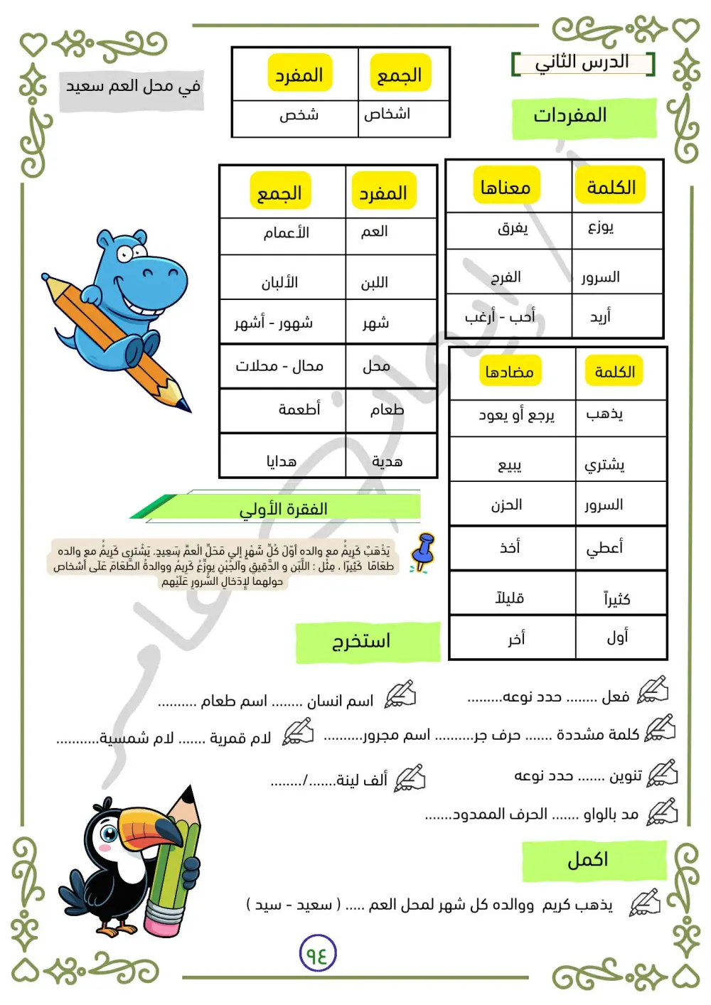 كتابة ملازم ومذكرات للمعلمين اقل عدد صفحات للملزمة ١٠