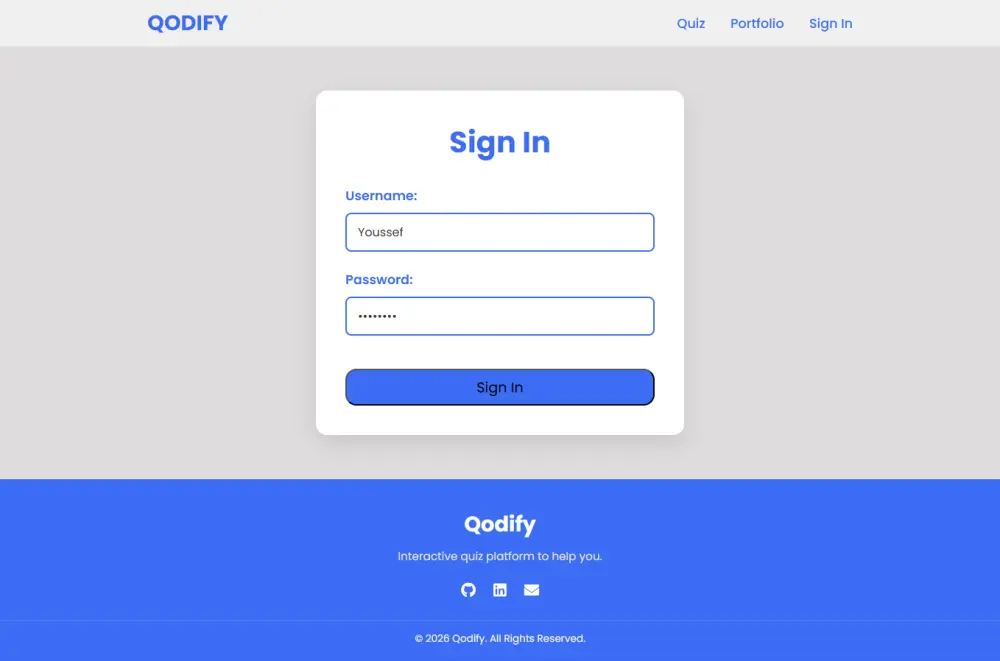 تصميم موقع إختبارات أونلاين