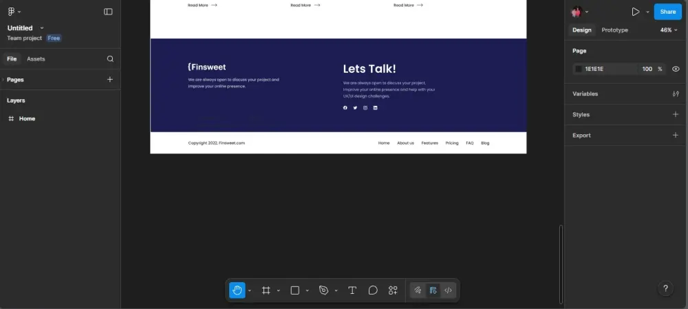 تحويل تصميم Figma إلى موقع HTML, CSS