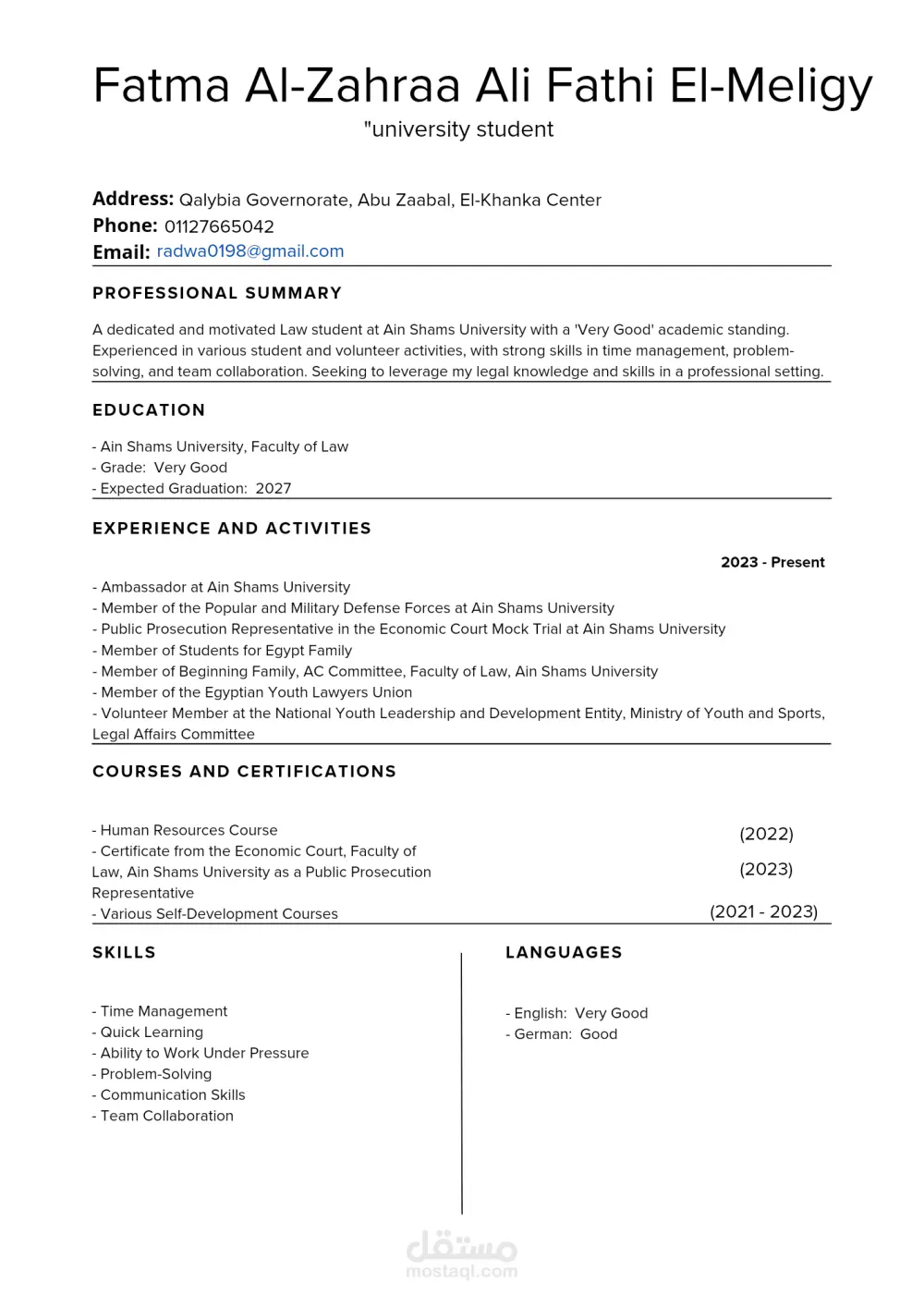 حول خبراتك إلى سيرة ذاتية احترافية بالعربية أو الإنجليزية