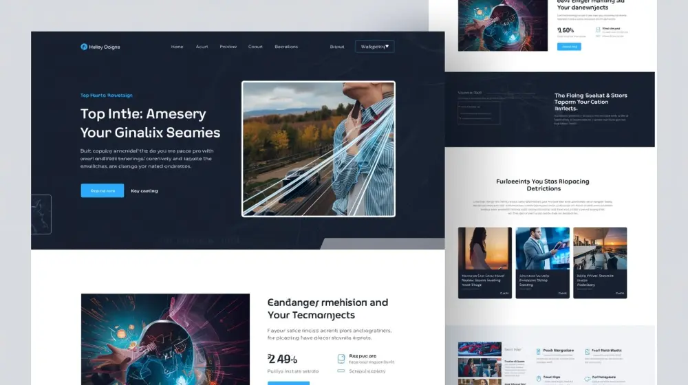تصميم + برمجة One-Page Website احترافي Responsive وسريع التحميل