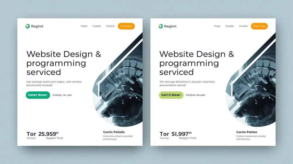 تصميم وبرمجة Website احترافي مكون من صفحتين متجاوب وسريع