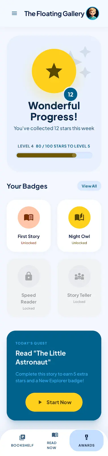 تصميم وتطوير احترافي لتطبيق قصص أطفال تفاعلي (Story App) جذاب وآمن للأطفال