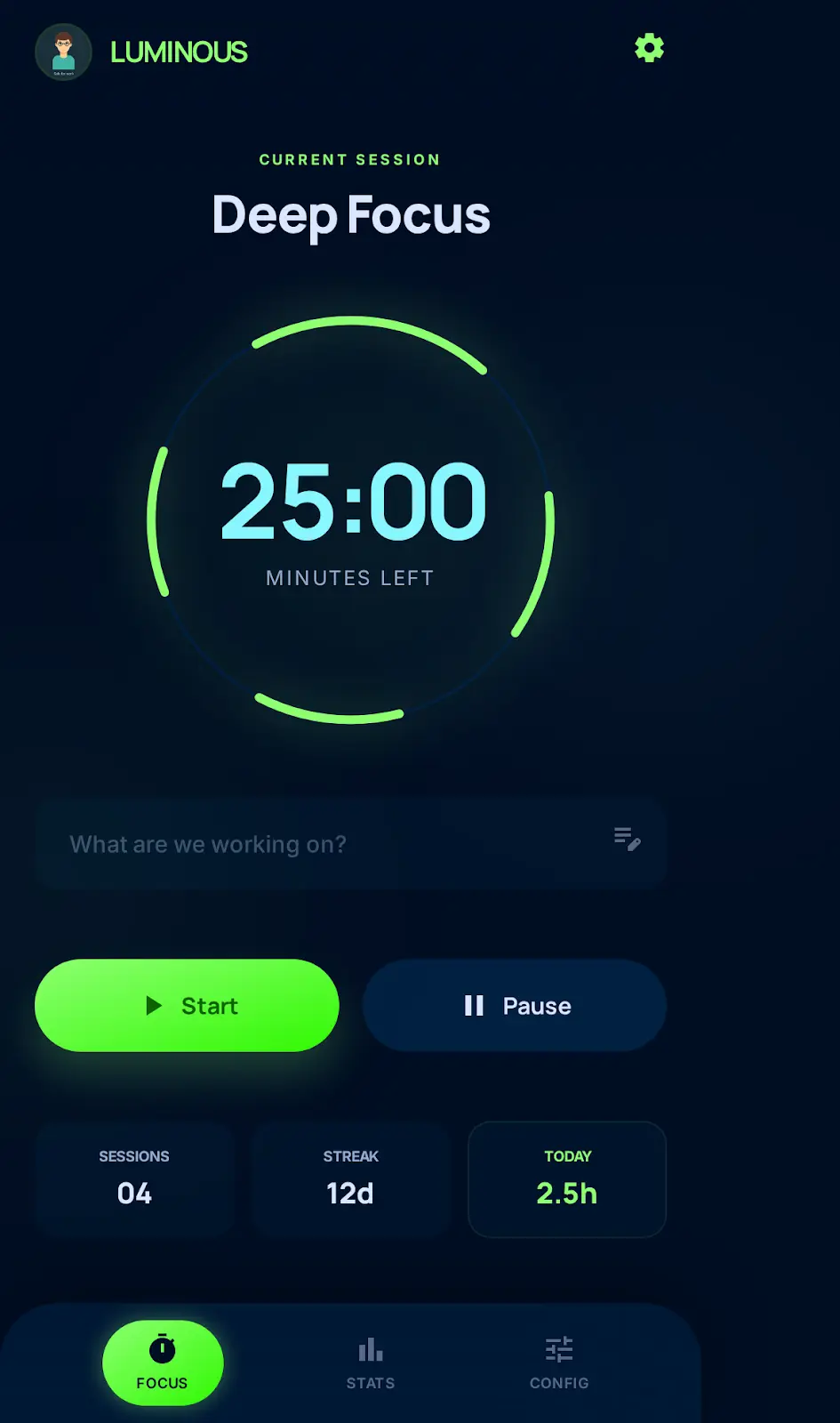 تصميم وتطوير احترافي لتطبيق تركيز ومذاكرة (Minimalist Focus App) بدون تشتت
