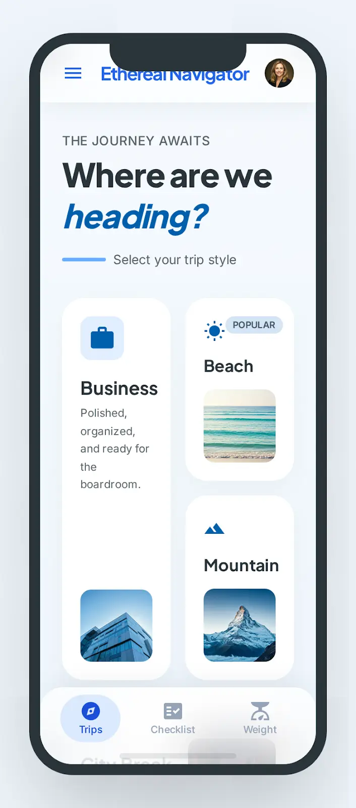 تصميم وتطوير احترافي لتطبيق سفر وتنظيم الشنطة (Travel Packing App) بأسلوب عصري