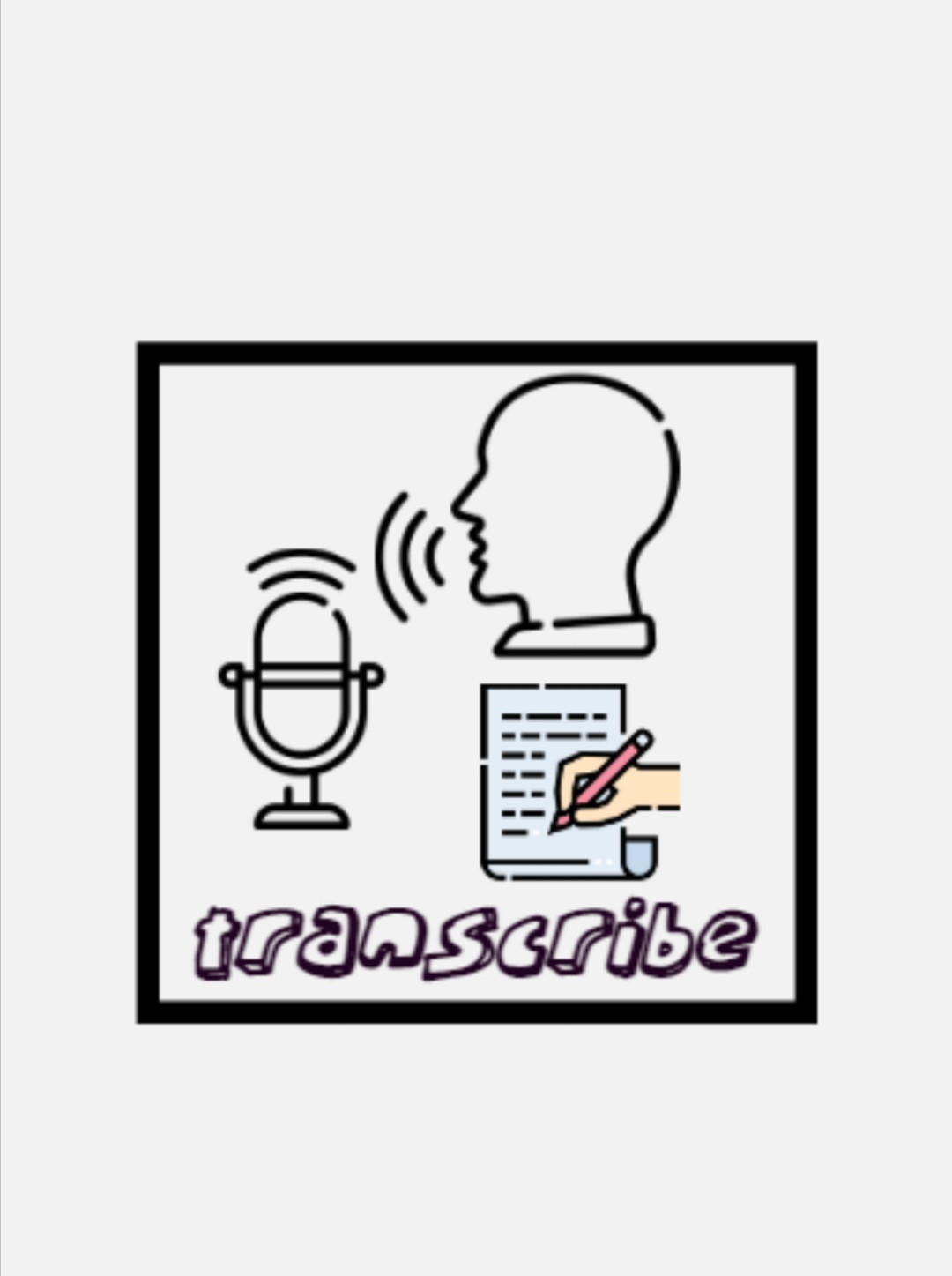 'transcribe ' تحويل الكلام في الڤيدو إلى كلمات