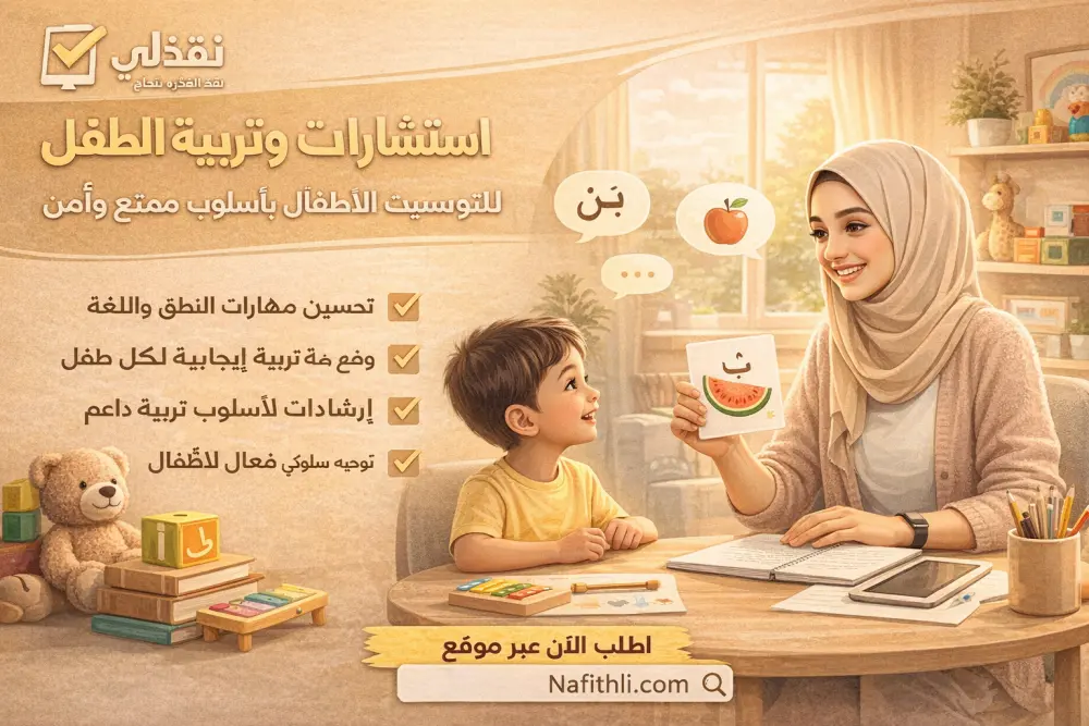 استشارات في مجال التخاطب و تربية الطفل