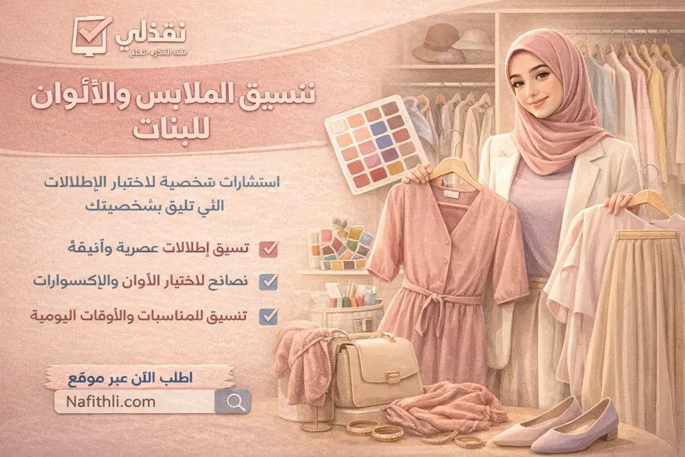 خدمة تنسيق الملابس والألوان للفتيات