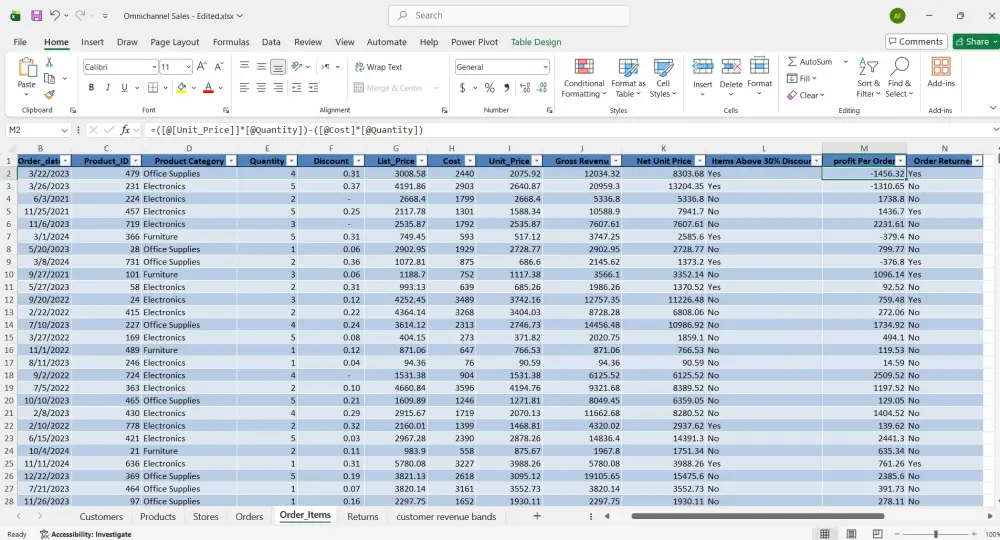 تنظيم وتحليل بيانات Excel وإنشاء تقارير احترافية