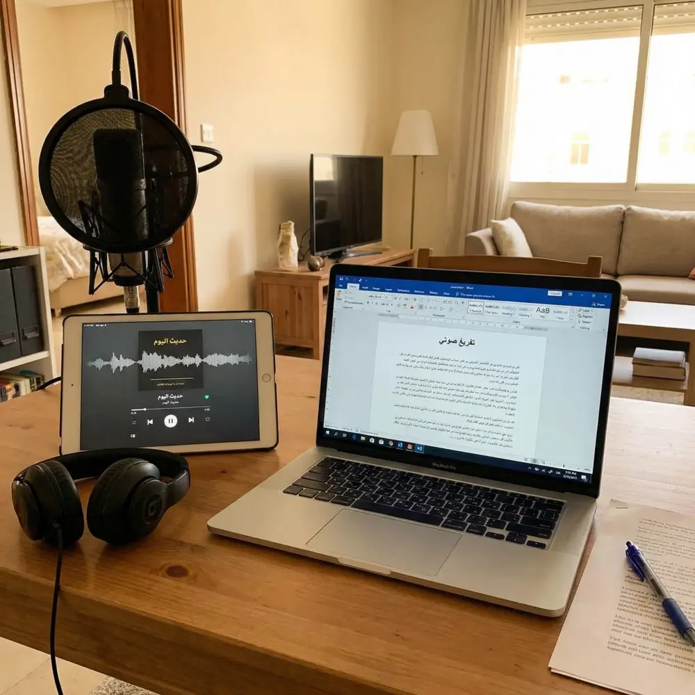 "تفريغ صوتي"