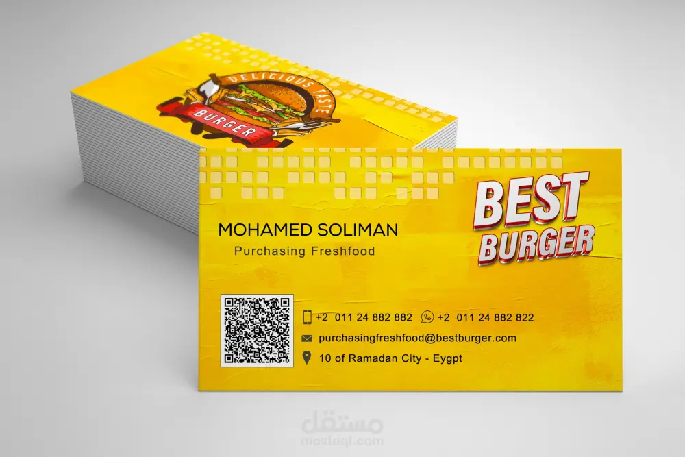 تصميم كرت عمل عصري