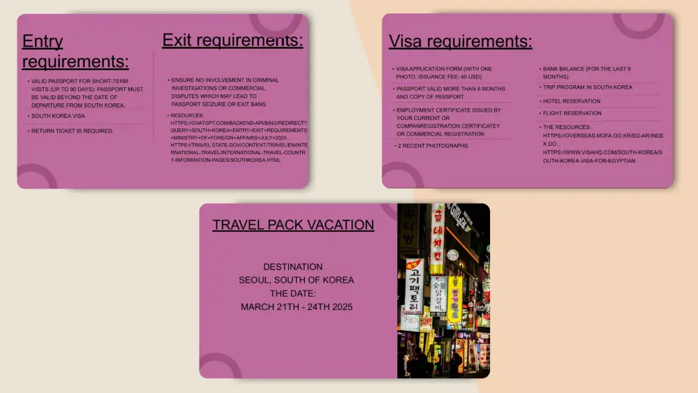 تصميم دليل وبرنامج رحلة منظم و جذاب