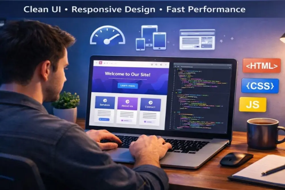 تطوير  و تصميم مواقع ويب (Frontend)