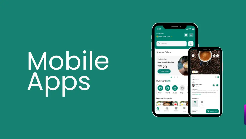 تصميم UI/UX احترافي لتطبيق كافيه أونلاين (Coffee App Design)