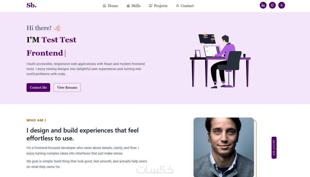 تصميم موقع بورتفوليو احترافي لعرض أعمالك