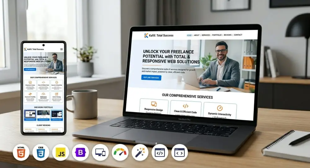 تصميم وبرمجة واجهات ويب (Landing Pages) متكاملة وديناميكية بكود مخصص تماماً