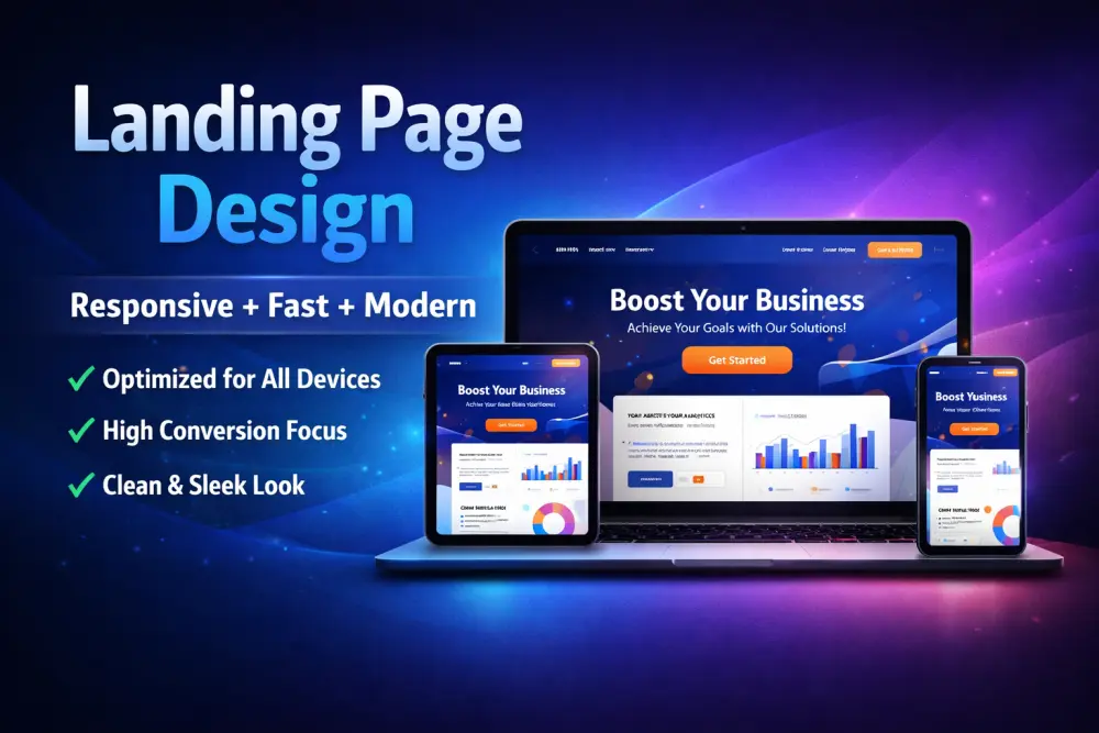 تصميم وإنشاء Landing Page احترافية متجاوبة لعرض منتجك علي جميع الشاشات