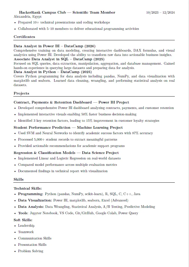 كتابة وتصميم سيرة ذاتية احترافية متوافقة مع ATS