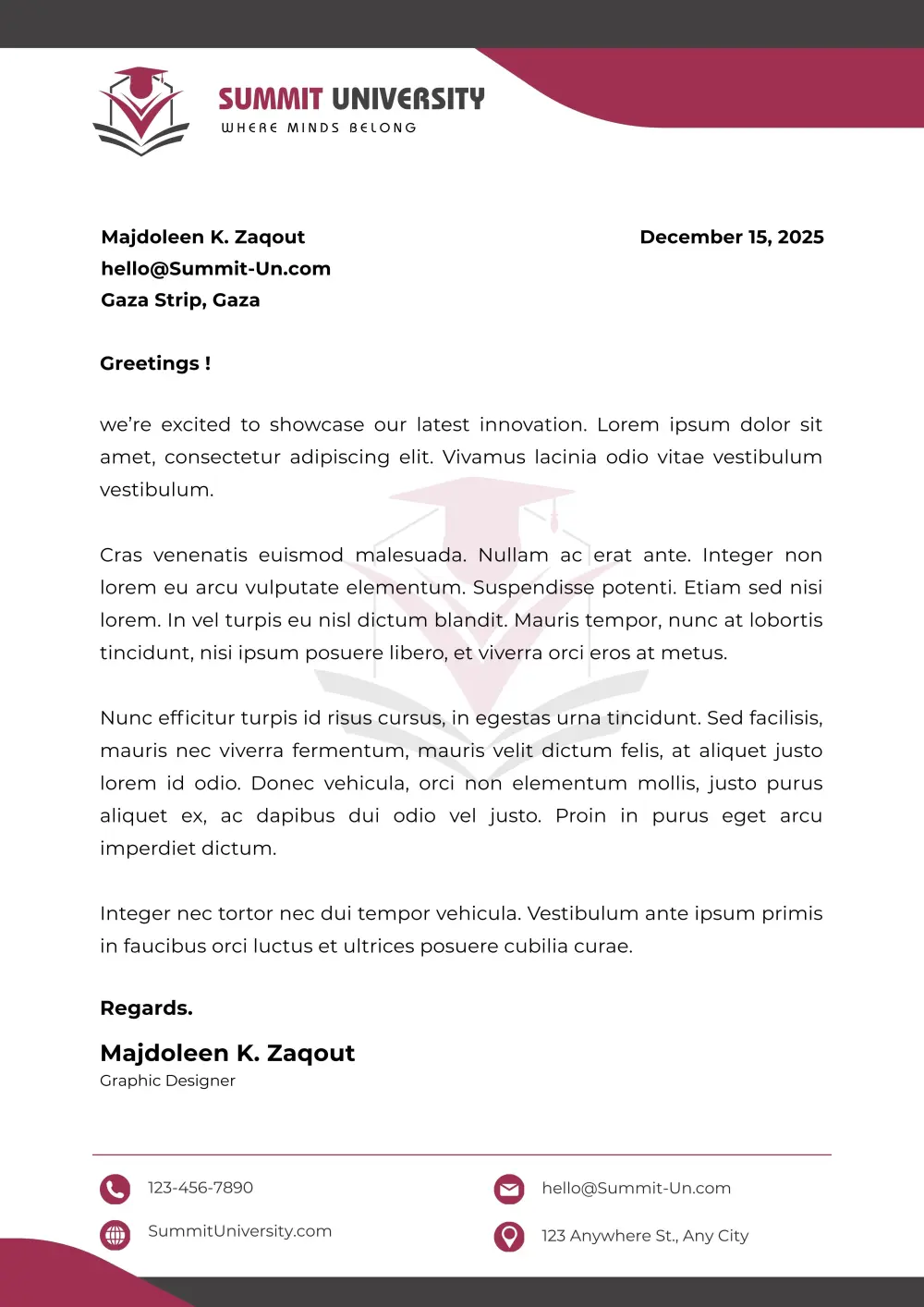 تصميم كرت شخصي وورقة مراسلات احترافية