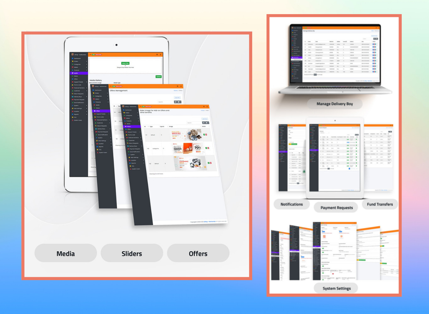 ترخيص لتطبيق سوق إلكترني متعدد البائعين