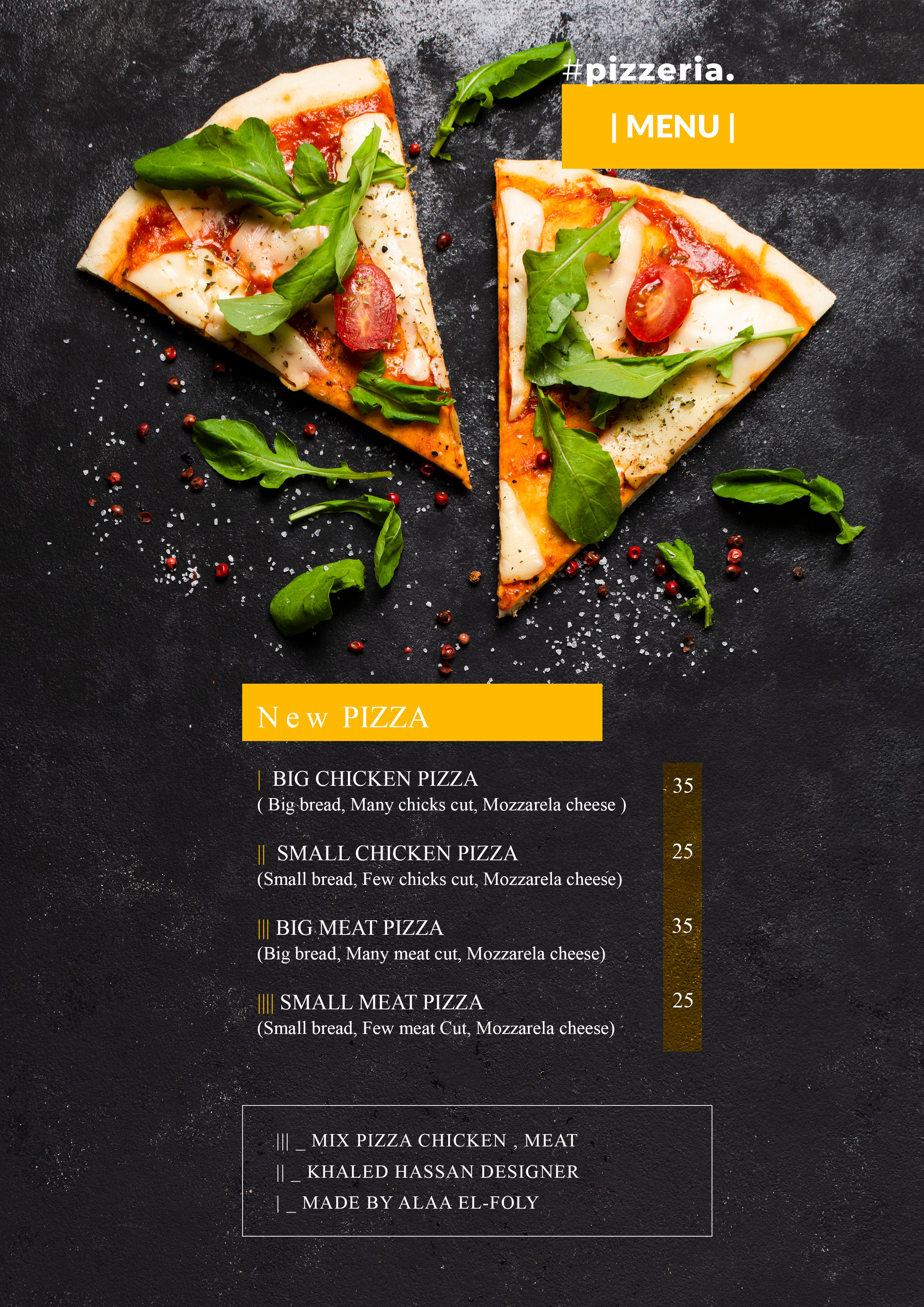 تصميم منيو مطاعم