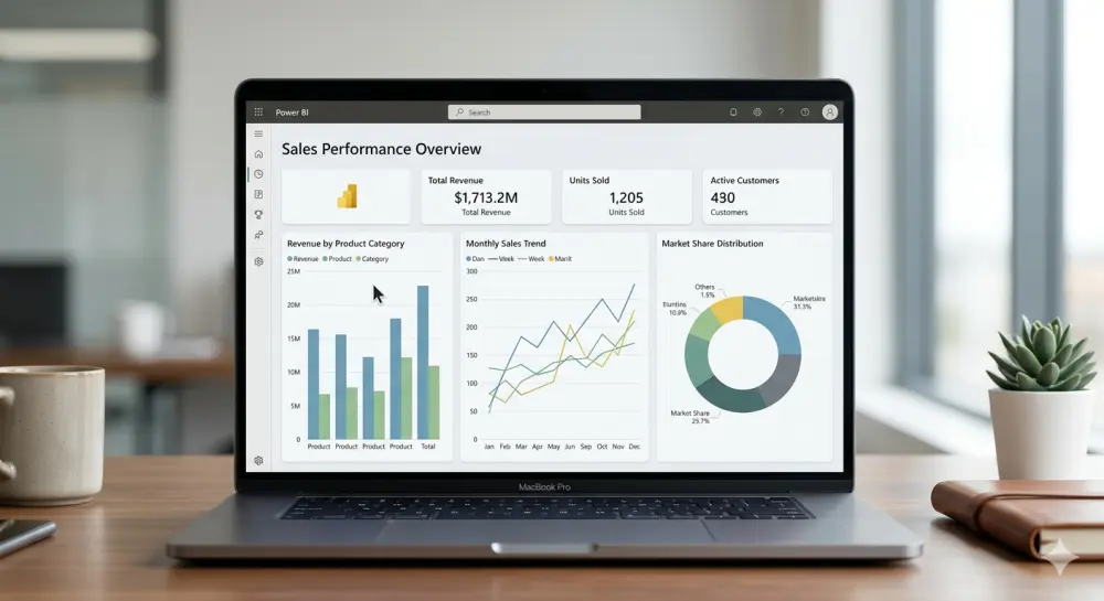 تصميم داشبورد احترافي باستخدام Power BI لتحليل البيانات