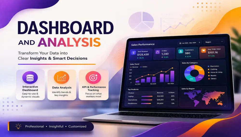 إنشاء لوحات تحكم تفاعلية (Dashboards) لتحليل البيانات
