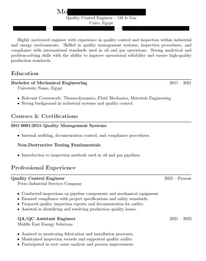 كتابة CV بطريقة احترافية وفقا لمعايير ATS